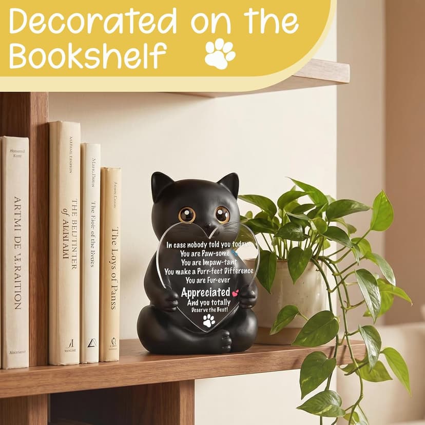 Uplifting Present for Women, Motivational Decor for Office, Affirmation Kitty Figurine, Cat Lover Gifts for Women Appreciation Gift for Cat Lovers, Encouraging Gift for Cat Lovers, XXS22 B0G12RSTWW