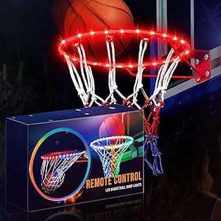 LED Basketball Hoop Lights, Remote Contral Basketball Goal Accessories Light Up Hoop Rim, 16 Color Change, Waterproof, Basketball Gift for Youth Boys Girls Men Kids