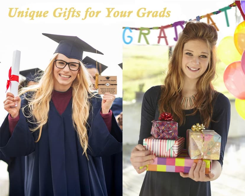SAM & LORI Unique Grad Cap Box 2026 Graduation Gifts for Her/Him - Adjustable Unisex Bracelet for Primary/Middle School/High School/College Grads B0BWYSSGZJ