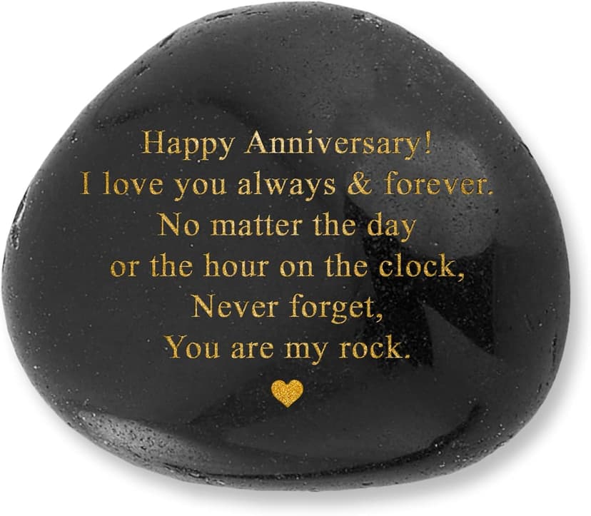 Happy Anniversary Decorative Stones Rock - Heartwarming You are My Rock Wedding Presents, Inspiring Anniversaries Keepsake for Her, Decorative Accessories Anniversary Present for Him