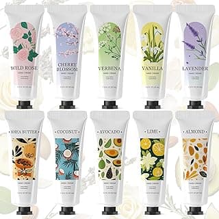 spa luxetique 10 Pack Hand Cream Gifts Mothers Day Gifts for Mom Hand Lotion for Dry Cracked Travel Size Mini Moisturizing Lotion for Women Appreciation Gifts 10 x 1.0 oz/30ml