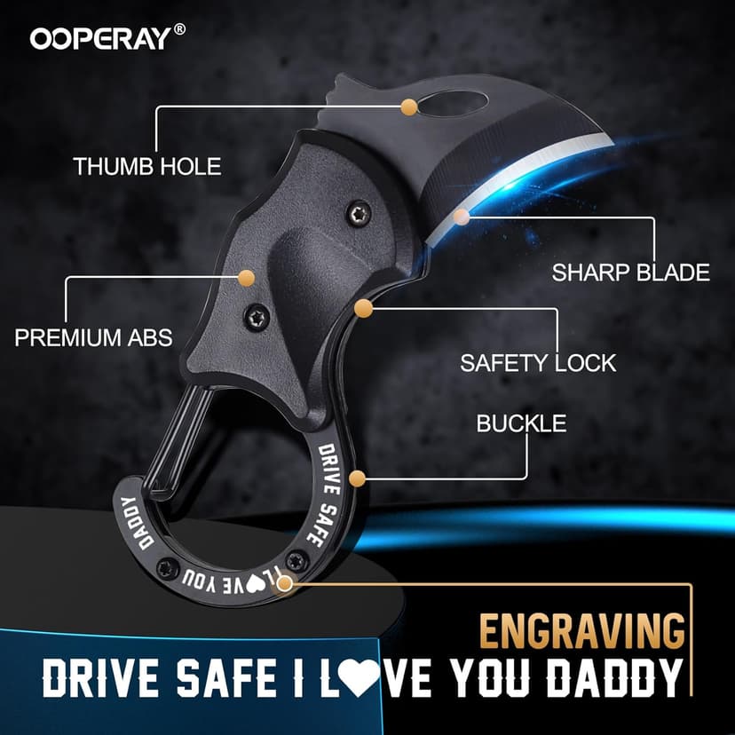 Gifts for Dad Fathers Day, Fathers Day Dad Gifts, EDC Box Cutter for Camping Hiking Fishing, Birthday Gift Ideas for Daddy, EDC Tool Gift from Daughter Son