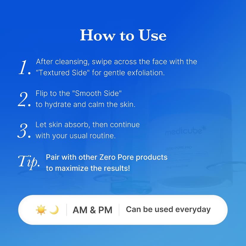 Dual-Textured Facial Pad with 4.5% AHA Lactic Acid, 0.45% BHA Salicylic Acid - For All, Korean Skin Care, 70 Pads, 1 Pack medicube Toner Pads Zero Pore Pad 2.0 for Exfoliation and Pore Care B09V7Z4TJG