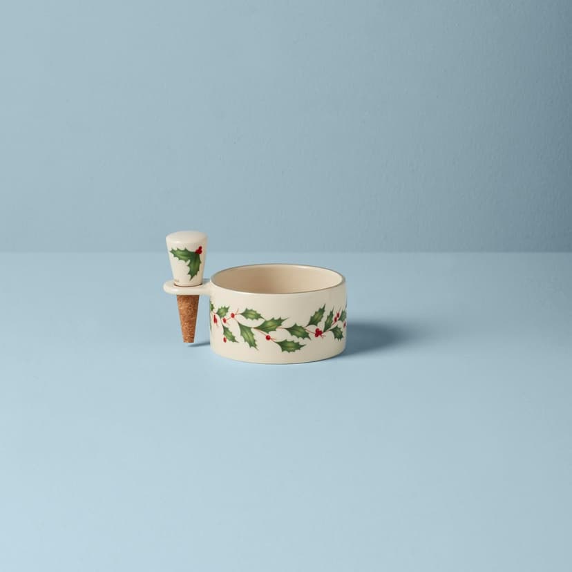 Lenox 870006 Hosting The Holidays Wine Coaster & Stopper Set, Christmas Theme