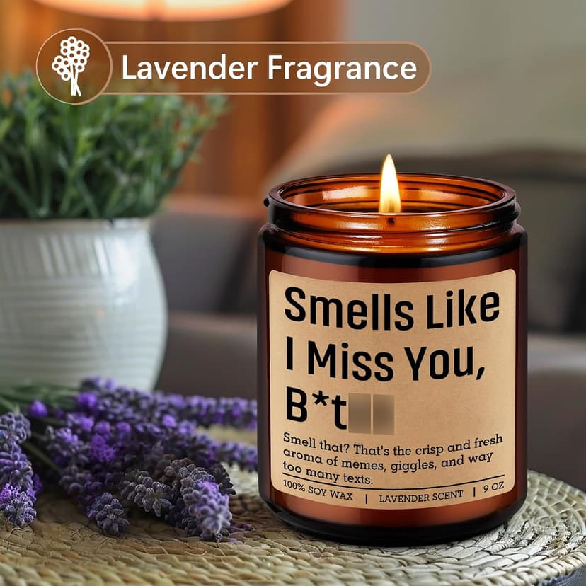 Long Distance Friendship, Moving Away, Going Away, Christmas, Birthday Gifts for Bestie, Friends, Sister, Her, Him, Couple LEADO Candle, Long Distance Gifts, I Miss You Gifts for Women, Best Friend B0FNVH7CTP