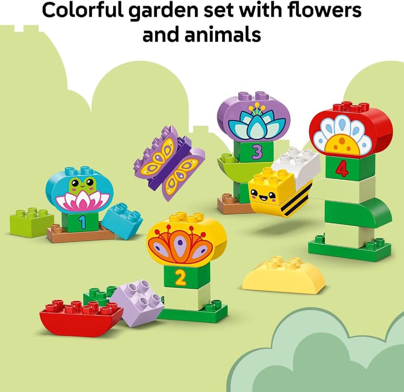 LEGO DUPLO Town Creative Garden & Flowers Building Toy Playset - Preschool Learning and Educational Flower Toy for Toddlers, Boys and Girls, Ages 2+ - Baby Gift Idea - 10444 B0DJ184XFZ