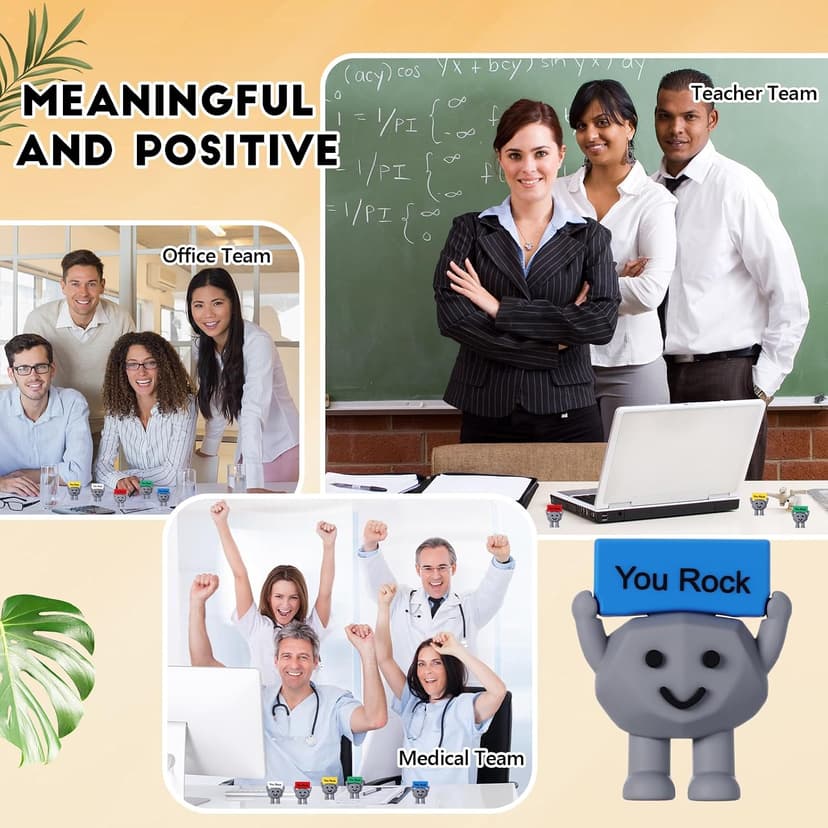 Tiny Figurines to Hide, Miniature Gifts with Motivational Quote, Birthday Encouragement Gifts for Coworker Staff Desk Decor Gejoy 25 Pcs Mini Rubber You Rock Toys You Rock Tiny Positive Figures B0DZCVB7QV