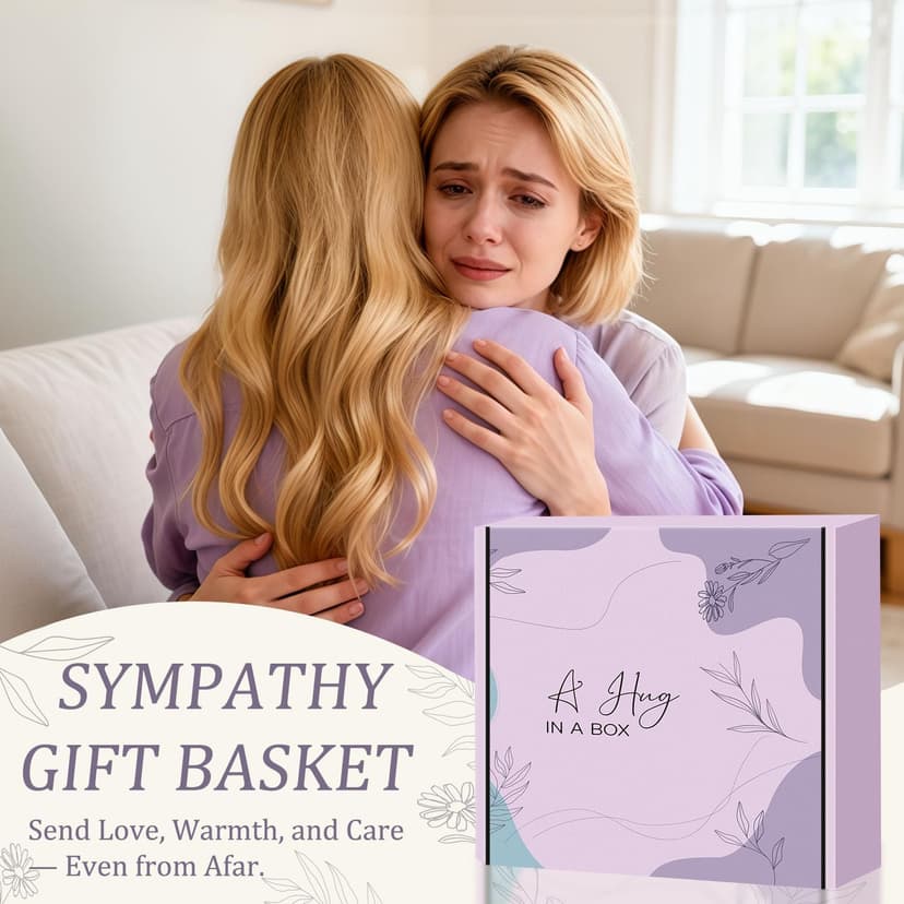 Giftota Sympathy Gifts Baskets for Women – Hug in a Box Care Package Sympathy Gifts for Loss of Loved One, Miscarriage Gift, Sorry Your Loss, Memorial Condolences Grief Bereavement Present for Loss