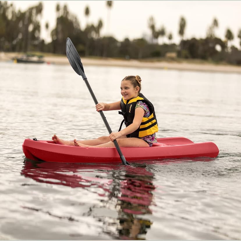 Lifetime Recruit Youth Kayak, 6.5 Ft, Paddle Included, Ages 5+, Red