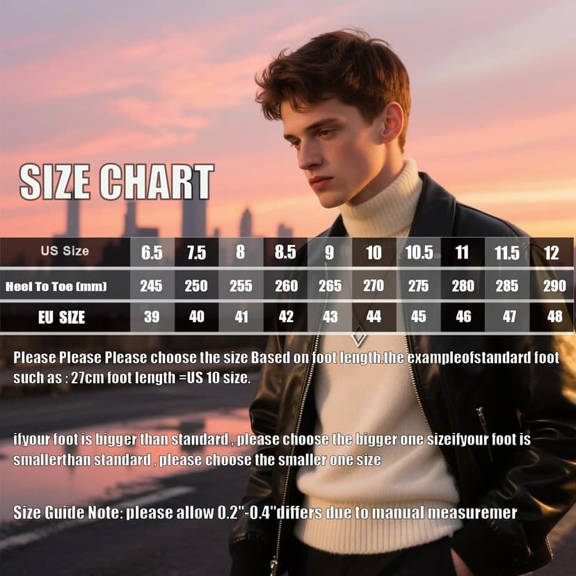 OXNGEOS Men's Suede Classic Brogue Cap Toe Chunky Heel Oxford Boots Comfort Non-Slip Lace Up Low Heel Chelsea Boots Casual Business Dress Chukka Boots