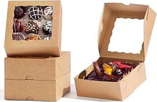 20 Pack Bakery Boxes 5x5x2 Inches Chocolate Covered Strawberries Boxes for 4 Mini Cake & Cookies Macaron Pie Browines boxes B0FBGHCBFK