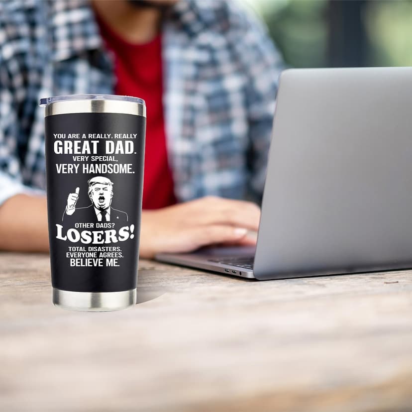 Gifts for Dad from Daughter, Son, Kids on Fathers Day, Christmas, Birthday - Funny Dad Birthday gift Ideas -Fathers - Best Dads Ever Gifts, Pefect for 20oz Stainless Steel Tumbler