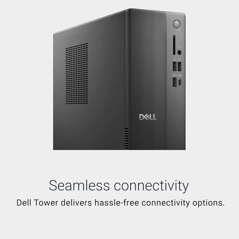 Dell Slim Desktop ECS1250 - Intel Core i3 14100 Processor, 8GB DDR5 RAM, 512GB SSD, WiFi 6, Intel UHD Graphics 730, Windows 11 Home, Onsite Service - Black