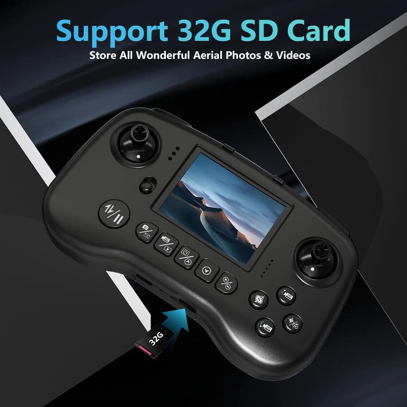 TTROARDS Drone with 4k Camera for Adults, Drone with LCD Screen 2.8 Inch, 32G SD Card, Professional Brushless Motor 270° Obstacle Avoidance, Foldable Remote Control Mini Quadcopter for Beginners