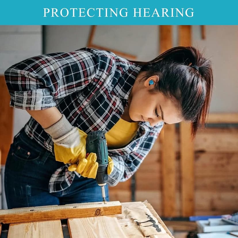 Lenicany 30Pair Soft Foam EarPlugs, 32dB Disposable Sound Blocking Noise Cancelling Ear Plugs for Sleeping/Concerts Loud Music/Shooting Guns/Work Construction, Hearing Safety Protection (Blue)