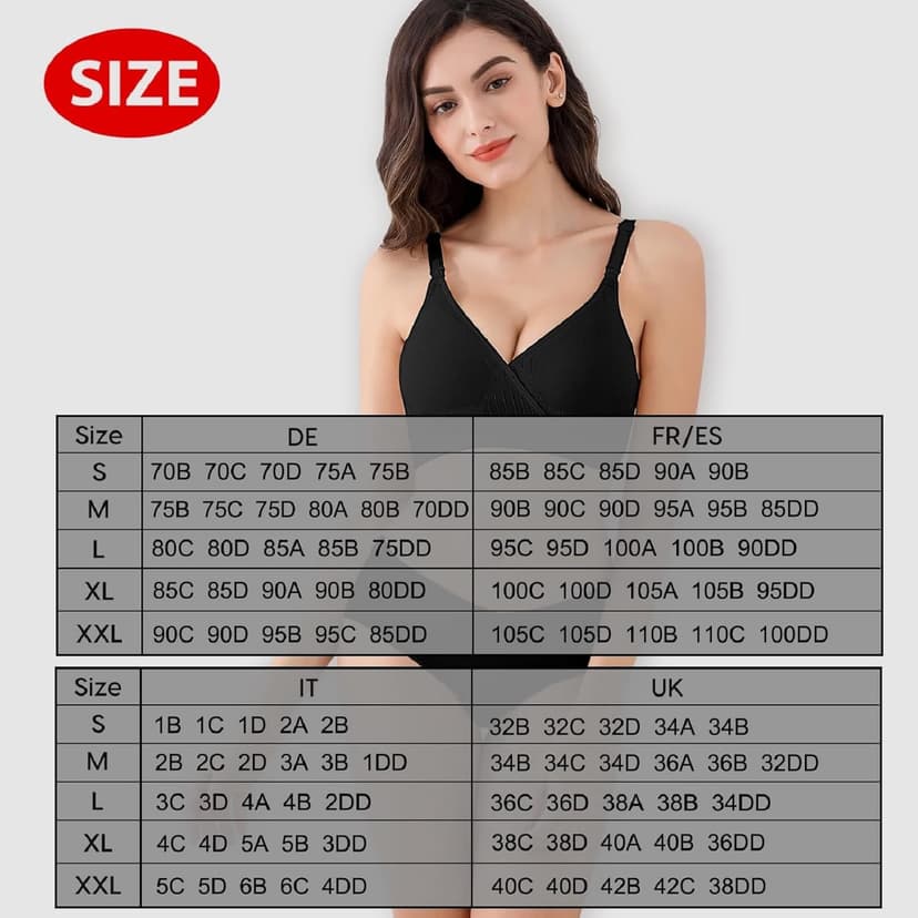 Vinfact 3 Pack Nursing Bras for Breastfeeding Seamless V Neck Maternity Bra Women Pregnancy Breastfeeding Bra