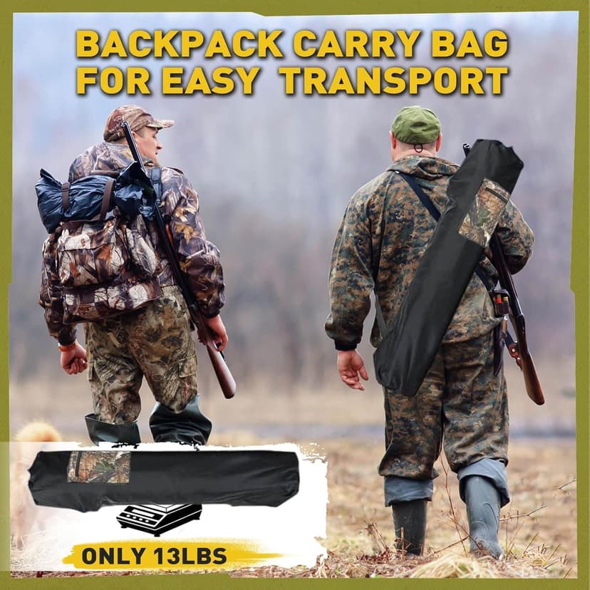 Lenotos Hunting Blind 270° See Through, Low-Noise 2-3 Person Pop Up Deer Blind, Portable Durable Ground Blind for Deer & Turkey Hunting