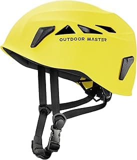 OutdoorMaster Climbing Helmet Rock Rescue Helmet Adjustable Lightweight Mountaineering Hiking Caving Helmet Adults Work Safety Helmet