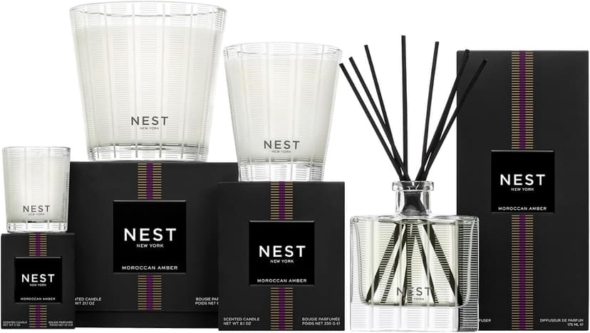 Up to 60-Hour Burn Time - Reusable Glass Vessel - 8.1 oz NEST New York Scented Classic Candle, Moroccan Amber B00394Z0PY