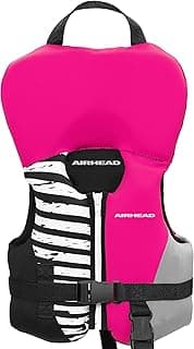 Airhead Wicked Kwik-Dry NeoLite Flex Life Jacket for Kids - USCG Approved Life Vest for Youth, Child & Infant, Watersports Vest for Boating, Tubing & Swimming, Hot Pink