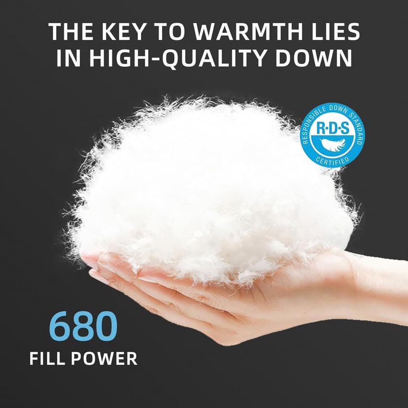 QEZER Down Booties for Men and Women Keep Warm Foot Warmers Camping Slippers Winter Camping Socks