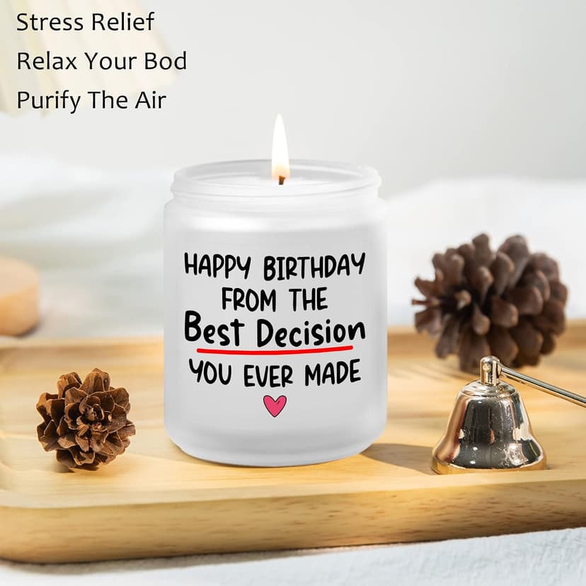 Funny Women Happy Birthday Gifts Ideas for Her Him Girlfriend from Boyfriend Her Him Birthday Gifts for Wife from Husband, 7Oz Lavander Scented Candles B0BF59J8K4