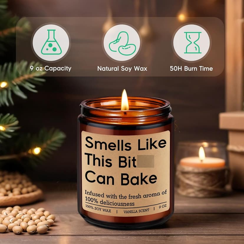 Funny Christmas Bake Gifts for Baking Lovers, Bread Bakers, Pastry Chef, Birthday Ideas for Friend, Culinary Student, Woman GSPY Candle, Gifts for Bakers, Baking Gifts for Women, Men, Sourdough Baker B0F12NQ3HC
