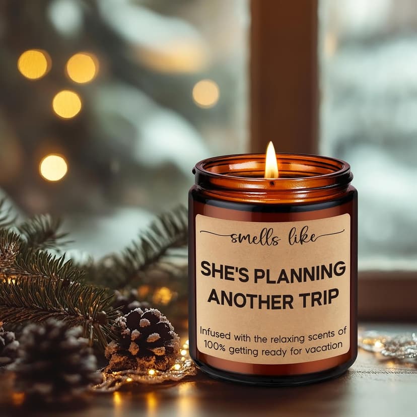 Cool Gifts for People Who Travel, Girls Trip, Funny Christmas, Birthday Gifts Ideas for Travelers Women, Mom, Couple, Her LEADO Travel Candle, Travel Gifts for Women, Traveling, Gifts for Travelers B0D3F1GP3C