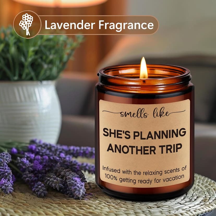 Cool Gifts for People Who Travel, Girls Trip, Funny Christmas, Birthday Gifts Ideas for Travelers Women, Mom, Couple, Her LEADO Travel Candle, Travel Gifts for Women, Traveling, Gifts for Travelers B0D3F1GP3C