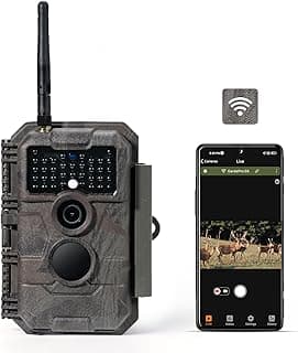GardePro E6 WiFi Trail Camera (Non-Cellular), Stable WiFi with External Antenna, On-Site App Viewing, 64MP 1296P HD, No-Glow Night Vision, Motion Activated Waterproof Game Camera