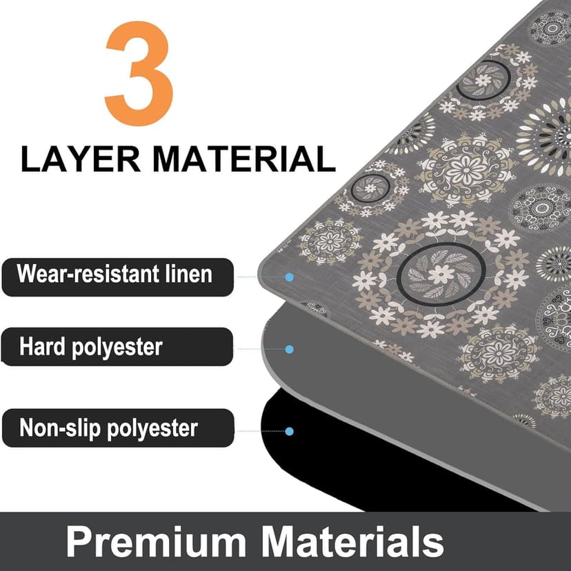 AiBOB Chair Mat for Carpeted Floors, Premium Quality Hard Material, Office Floor Mats for Computer Desk on Carpet, Easy Gride for Chairs, 36x48 Multi