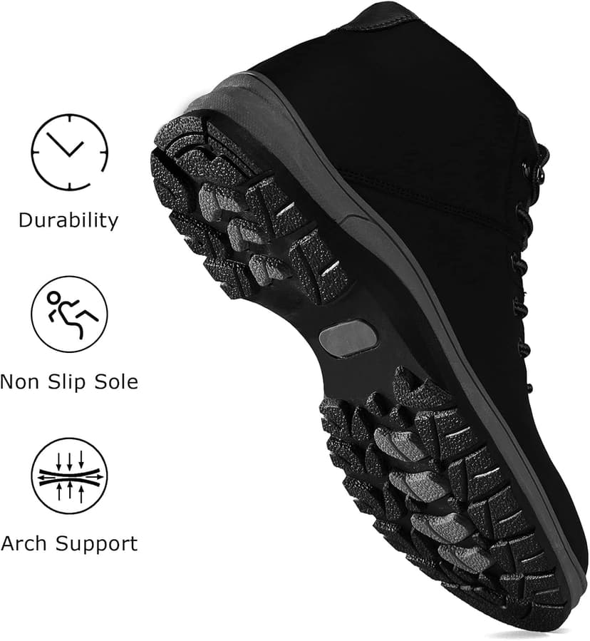 CARENURSE Mens Lightweight Hiking Boots Water Resistant Mid Ankle Work Casual Hiker Trekking Outdoor Boots Anti Slip Hiking Shoes