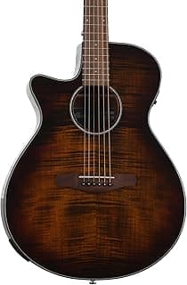 Ibanez AEG70L Left-Handed Acoustic-Electric Guitar - Tiger Burst High Gloss