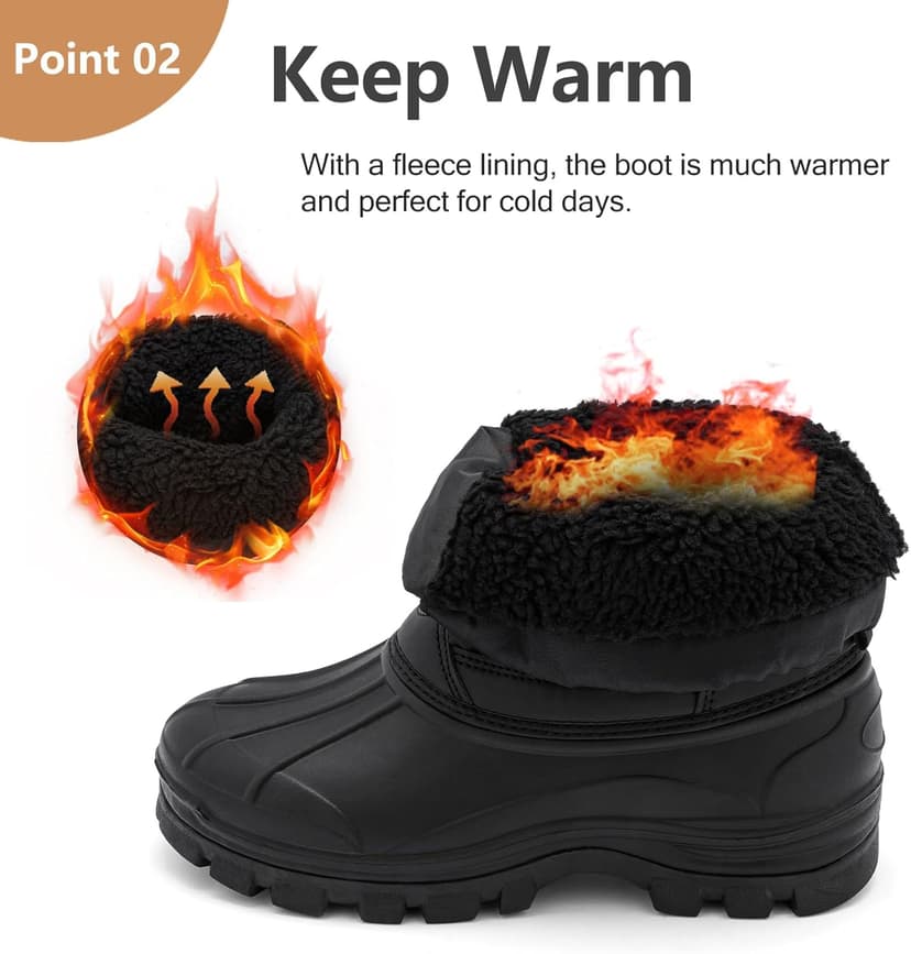 TRAILBLITZ Men's Winter Snow Boots Waterproof Warm Outdoor Lightweight Non Slip Cold Weather Shoes