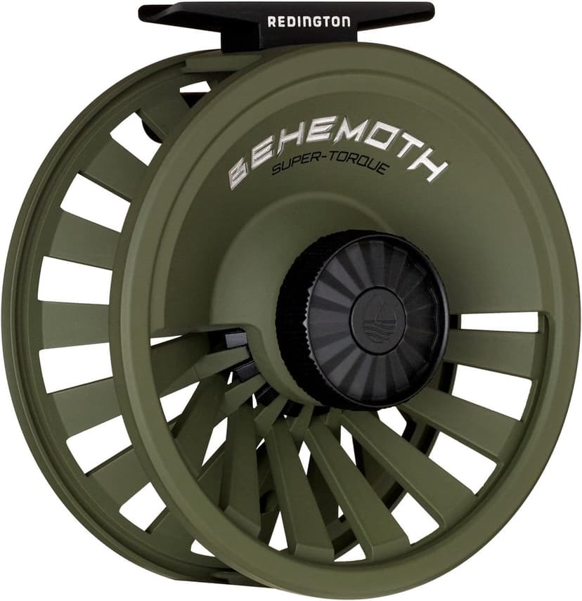Redington Behemoth Fly Reel – Heavy-Duty Carbon Drag, Large Arbor, Die-Cast Frame & Deep V-Spool – Freshwater & Saltwater Fly Fishing Reel for Trout, Bass, Salmon & Big Game – 5/6 to 11/12 Weights