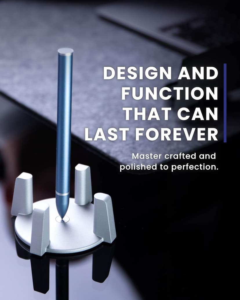 Vertically Standing Executive Ballpoint Pen with Top Grade Free-Flowing Ink Refill, Metal Made, Unique Gifts, Men Gifts Ideas novium Hoverpen - Luxury Pen for Men & Women, Midnight Blue B08VHS748C