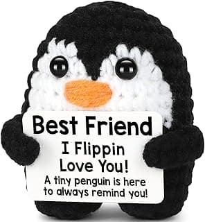Best Friend Friendship Gifts for Women Birthday Christmas, Handmade Crochet Penguin Present for Best Friend, Funny for Birthday Christmas, Women Girl Friend Gifts Emotional