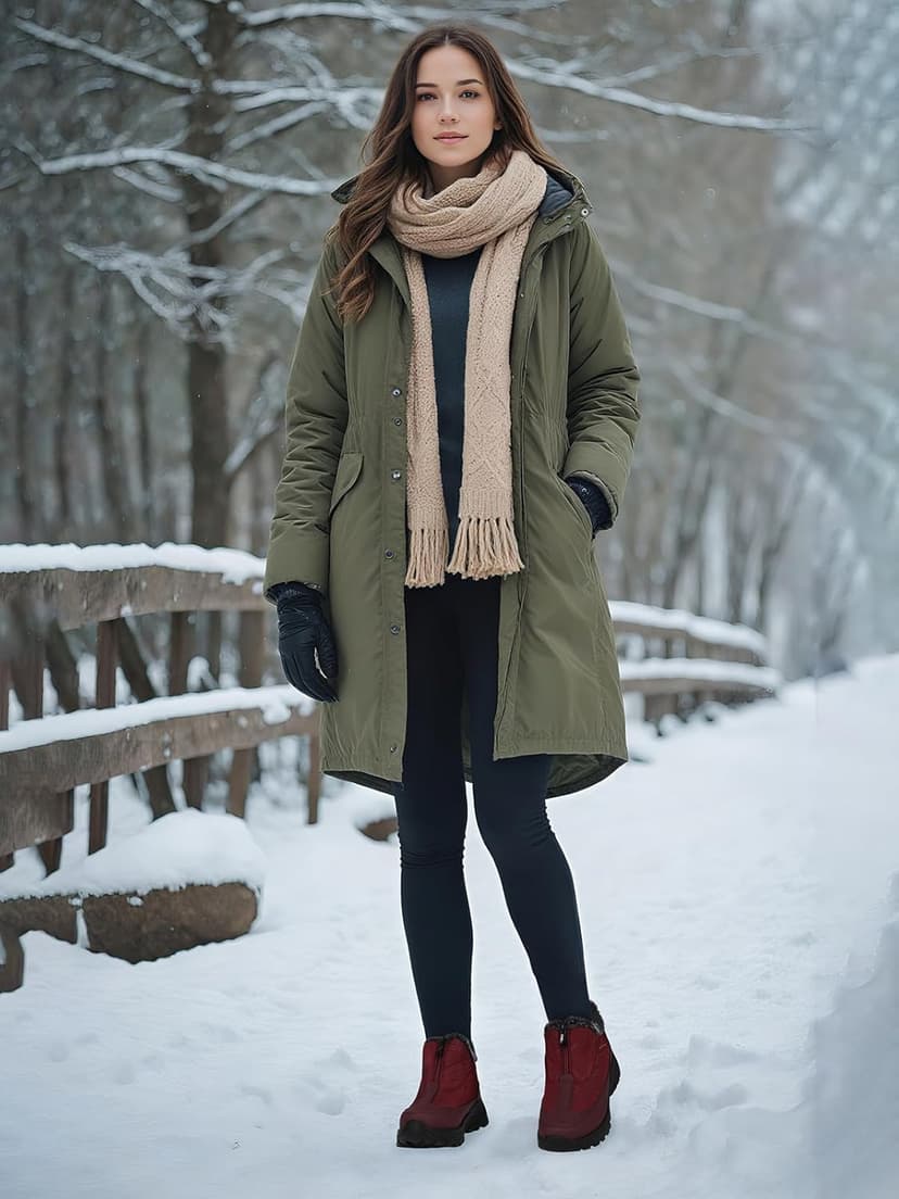 TEMOFON Winter Snow Boots for Women: Waterproof Warm Fur Lined Walking Outdoor Ankle Booties Slip on Snow Shoes Size 5-12