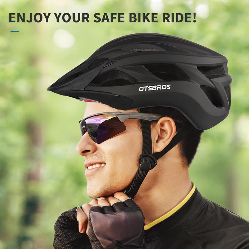 Bike Helmet with Visor for Men Women – Lightweight Road & Mountain Bicycle Helmet – Adjustable Adult Cycling Helmet for Commuting, MTB & E-Bike, CPSC Certified
