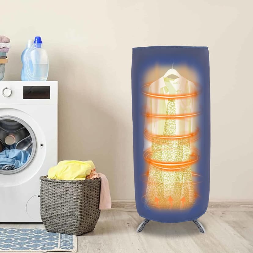 Portable Clothes Dryer, Upgraded Large Capacity for Families, Remote Control, Large Capacity Travel Electric Dryer for Apartments, RV, Shoes, Underwear
