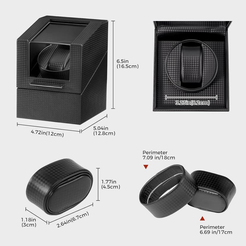 ProCase ProCase Watch Winder for Automatic Watches, Single Automatic Watch Winder Rotator Shaker Box with Quiet Motor and Flexible Pillow, Rotating Watches Case Gifts for Men Women -1 Slot