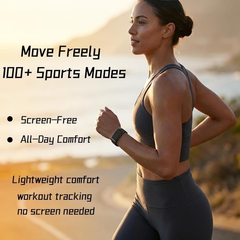Smart Bracelet,Health and Fitness Tracker,24/7 Heart Monitor & Sleep Tracker, Multi-Sport Tracker Wristband with Free APP (Black)