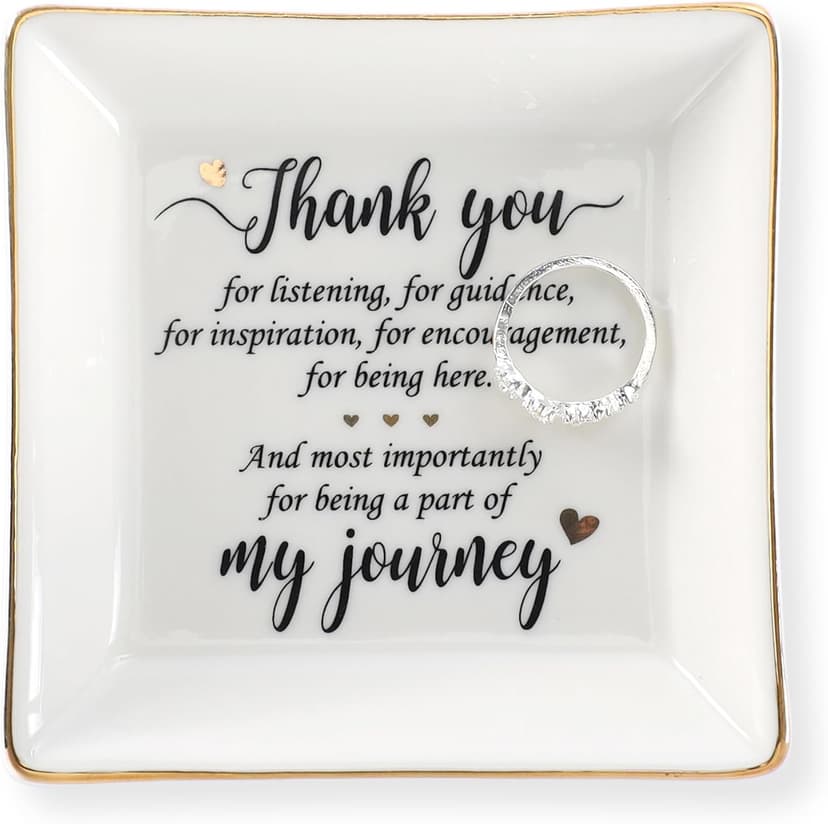 HOME SMILE Ceramic Ring Dish Jewelry Tray for Mom Sister Friends