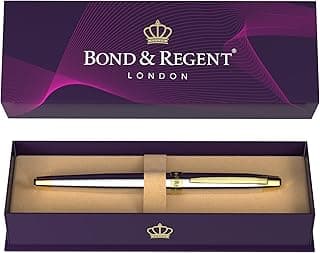 Silver Chrome & 24 Karat Gold | Certified Luxury Grade Rollerball Pen | Nice Gift for Men & Women
