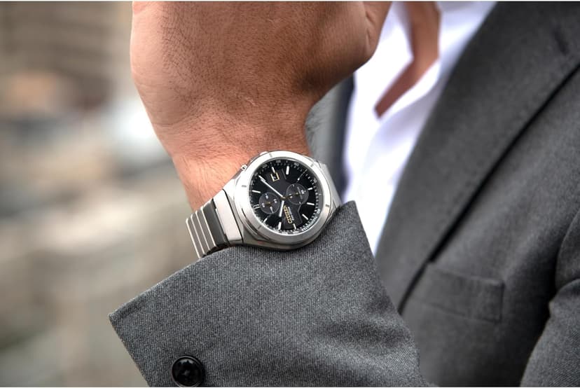 Citizen Men's Eco-Drive Sport Luxury Armor Watch in Super Titanium, Black Dial (Model: CA7058-55E)