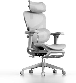 OTO Zenpex Ergonomic Mesh Office Chair, 1.96" Adjustable Seat Depth, Dynamic Lumbar Support, Extensible Footrest, Up to 300 lbs, 135° Recline Backrest for Home, Gaming & Executive Office