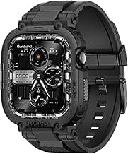 amBand M1 Sport Case Band for Apple Watch Ultra 3/2/1 & SE 3/2/1 & Series 11 10 9 8 7 6 5 4 3 49mm 46mm 45mm 44mm 42mm 41mm 40mm 38mm, Shockproof & Scratch Resistant Rugged Bumper for Men