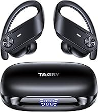 Hybrid Active Noise Cancelling Wireless Earbuds 80 Hrs Playtime Hi-Res Stereo Sound Bluetooth Headphones with Transparency Mode Ear Buds with Earhooks ANC Sports Earphones for Workout Running Travel