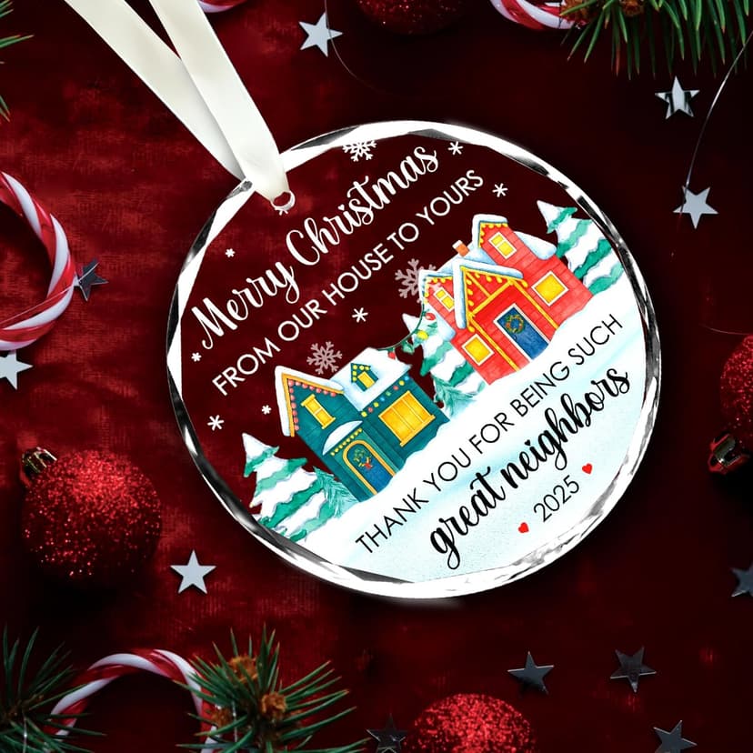 NewEleven Neighbor Gifts - Thank You Gift, Neighbor, Best Gift for Neighbors and Friends - Cute Ornament for Neighborhood from Friend - Christmas Ornament