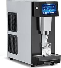 Commercial Nugget Ice Maker Machine, 100Lbs/24H Pellet Chewable Ice, 3-IN-1 Nugget Ice Maker with Ice & Water Dispenser, Self-Cleaning Countertop Stainless Steel Ice Machine for Business, Office,Party